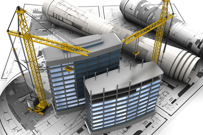 architecture blueprint crane construction buildings